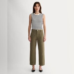 Everlane The Utility Straight Leg Olive Green Ankle Jeans Women’s Plus Size 16